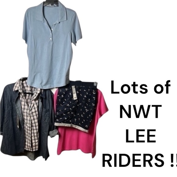 Blue Jean shirt , women button down shirt,LEE Riders, NWT!western,cotton XL - Picture 15 of 15